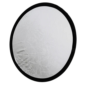 De Brand Nou gratuit sac 2-în-1 Lumina Mulit Pliabil alb și Argintiu Fotografie Reflector 60cm accesorii Foto pentru flash de lumină