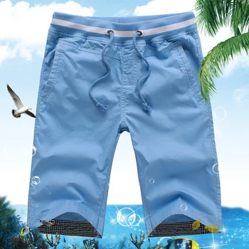 De bună Calitate Barbati Casual de Vara pantaloni Scurți Bărbați 95% Bumbac Drept pantaloni Scurți Nou Bărbat Solid Pantaloni scurti Mare Dimensiune pantaloni Scurți de Plajă