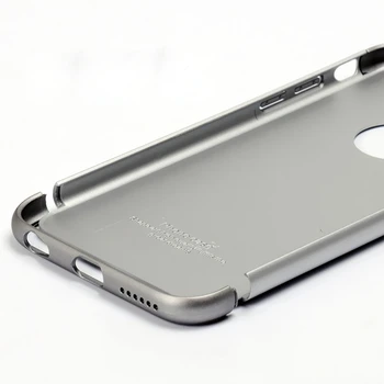 De lux Detașabil 3 in 1 din Plastic Greu de Caz Pentru Iphone 6 6S 4.7 / Iphone 6 6S 5.5 Crescut de Caz din Aur Transparent Logo Original Cerc