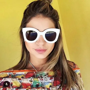 De lux Ochi de Pisica ochelari de Soare pentru Femei Brand Designer de Epocă Retro Ochelari de Soare Femei Femei Femei ochelari de soare Oglindă Lunetele de soleil