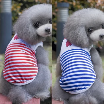 De Vânzare FIERBINTE de Vară Câine de Companie Pisica Produsului Tricou de Bumbac Vesta Haine Costume pentru Mediu Mic câine XS-XL Chihuahua Drăguț Rochie China