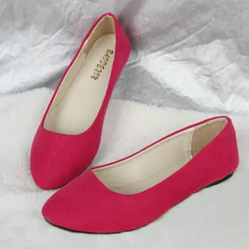 De Vânzare Fierbinte Femei Pantofi De Piele De Căprioară Pantofi Plat Femeie Apartamente Noi De Moda Zapatillas Mujer De Balet Pantofi Cu Barca