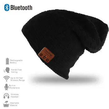 De Vânzare La Cald Fashional De Muzică Bluetooth Pălărie Căști Fără Fir Ține De Cald Iarnă Hat Cu Difuzor Microfon Sport În Aer Liber De Muzică Stereo Pălărie