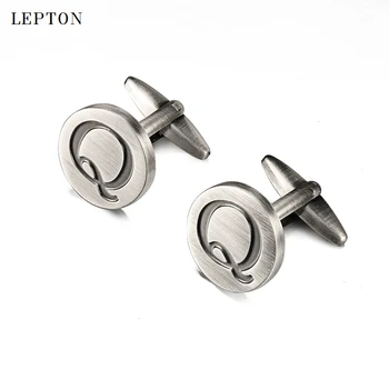 De Vânzare la cald Literele Q de un alfabet Butoni Pentru Barbati Placare cu Argint Antic Rotund Literele Q butoni Barbati camasa Butoni de manșete