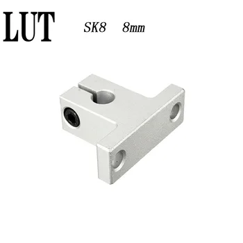 De înaltă calitate 4 buc/lot Transport Gratuit SK8 8mm lagăr liniar feroviar ax suport XYZ Masa CNC Router SH8A pentru imprimantă 3D alunecare