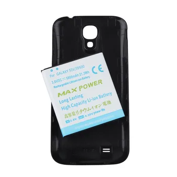 De înaltă Calitate 5600mAh Extins Baterie de Telefon Pentru Samsung Galaxy S4 i9500 Baterie + Negru Înapoi Caz Acoperire pentru Samsung Galaxy S4 IV