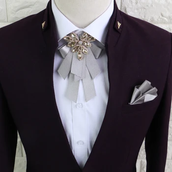 De înaltă calitate de diamant bărbați și femei gât cravată Europa și Statele Unite ale americii costum de moda tricou gât cravată pentru mireasa si mirele