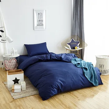 De înaltă Calitate, lenjerie de pat din bumbac bumbac solid plapuma 160*230cm foaie de plat negru Toamna 3pcs/set Simplu de seturi de lenjerie de pat