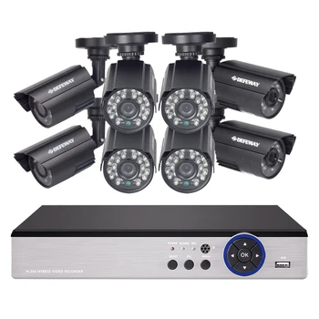DEFEWAY 8 1200TVL HD 720P de Exterior Camera de Securitate CCTV Sistem 1080N Acasă Supraveghere Video DVR Kit 8 CH Ieșire HDMI 1080P