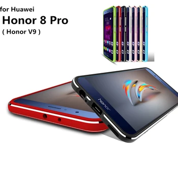 Deluxe Ultra Subtire Capac de Protectie Bara de protecție din aluminiu Cadru Caz Pentru Huawei Honor V9 ( Onoarea 8 Pro ) +2 Film (1 Fata +1 Spate)