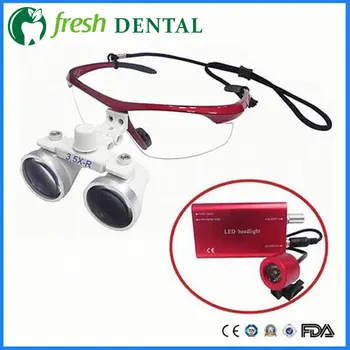 Dentare Lupe Dentare, Ochelari De 3,5 X 420mm + LED Lumina Cap Lampă Portabilă Dentare Echipamente Medicale Chirurgicale CE s-a Dovedit SL703