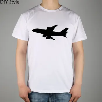 Descriere Airbus A380 silueta T-shirt de Top din Lycra, Bumbac Barbati tricou Nou Design de Înaltă Calitate