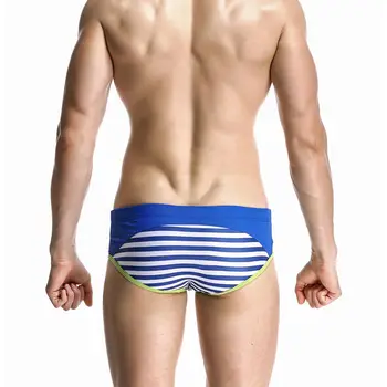 Design nou pentru Bărbați Costume de baie cu Dungi Barbati Mozaic Inot Indispensabili Gay Bikini costume de Baie Sexy Bărbat pantaloni Scurți de Înot ' Sunga Baie Portbagaj