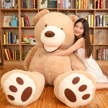 Dimensiuni uriașe 200cm Gigantul American Piele de Urs jucărie de pluș Teddy Bear Haina de Înaltă Calitate, cel mai frumos Cadou de Ziua Moale Jucării Pentru Fete