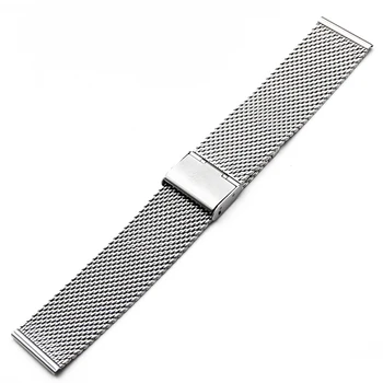 Din Oțel inoxidabil Ceas Trupa 16mm 18mm 20mm 22mm 24mm Universal Watchband Cârlig Incuietoare Curea Bucla Încheietura Curea Brățară Negru Argintiu