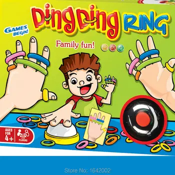 Distracție în familie Ring Ding Jucărie Mare Partid Jocuri, Gadget-uri Practice Provocare Amuzant jucării,1 Clopot,24 buc carduri de imagine 60 buc Inel de Păr