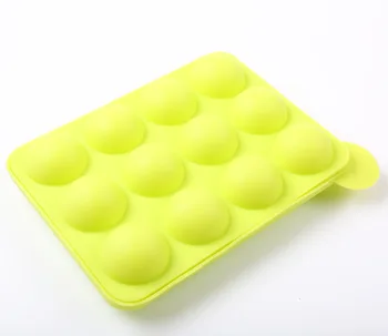DIY Silicon de Copt Lollipop Mucegai 12 Găuri de Formă Rotundă Ciocolata Cub de Gheață Tort Mucegai Pentru Jeleu