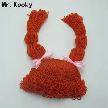 Domnul Kooky Peruca Capace Drăguț Varza Inspirat Dolly Pălării Croșetate, Pentru Fete Pentru Copii De Iarna Căciuli Cu Impletituri Copii Cadouri