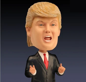 Donald Trump Amuzant de Acțiune figura Papusa Moale Jucărie Glumă bobble cap Rășină Arte Handmade Figura /suport Stilou de Colectie Jucărie