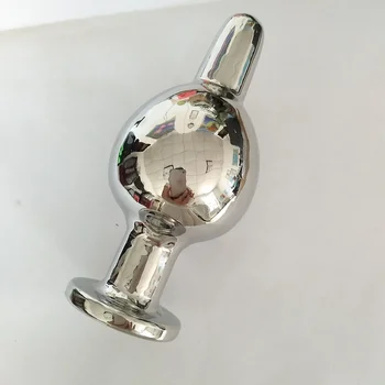 Dop anal Anus Dilatator 170*76mm 2,5 kg Heavey Solide din Oțel Inoxidabil Dop Anal cu Margele Sex Anal Jucării pentru Masculin Feminin H8-41