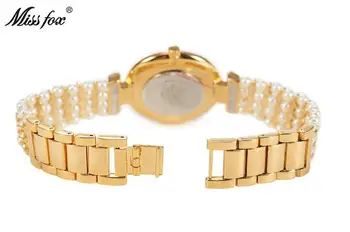 Dor de Vulpe pentru Femei Brand de Lux Pearl brățară de Aur Cuarț Ceas de Diamant Ceas doamnelor ceasuri relojes mujer