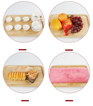 Dreptunghi de Lemn, farfurii Petrecere Tava de Servire Lemn de Cauciuc Japonia Vas de tip Creativ Tacamuri din Lemn Tava pentru Snacks-uri de Fructe