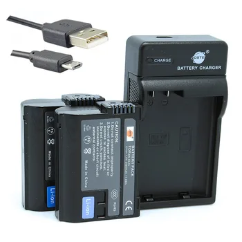 DSTE 2 BUC EN-EL15 en el15 Acumulator Camera Cu Incarcator USB pentru NIKON D7100 D7100 D800 D800E D600 D610 D810 D7200 V1 D7500 D850