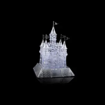EBOYU(TM) Cristal 3D Puzzle în Formă de Castel Model de Jucărie pentru Copii DIY Clădire pentru Copii Cadou de Crăciun de Jucărie