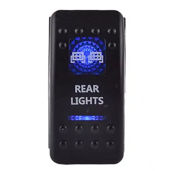 EE suport Universal 12V Rosu/LED Albastru Spate Luminat Accesorii Auto Bara Carling Impermeabil Basculant Comutator XY01