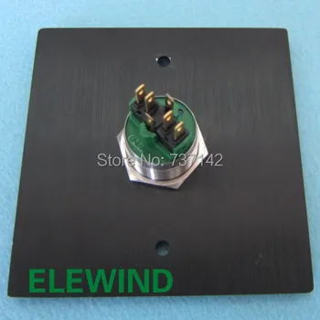 ELEWIND 22mm sonerie buton(PM221F-11E/B/12V/S cu negru placa de aluminiu)