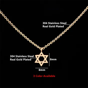 En-gros 10buc Mofturos Geometrice Hexagrama Pandantiv Steaua lui David Coliere Israel Sfinte Tora Bijuterii Farmec Femei Cravată Colier
