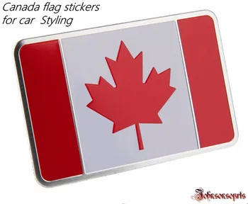 En-gros de 10 buc Canada, Australia, Spania, Suedia flag sticker din Aluminiu Pavilion Insigna Decal Autocolante auto 80x 50 mm pentru masina de styling