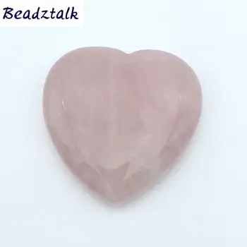 En-gros de Cristal Roz Inima de Piatră Pandantiv 40 mm Nici o Gaură Cadou de Nunta Decor Acasă, 5 buc/punga