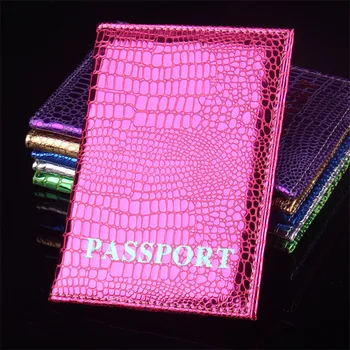 En-gros ieftine om cartelei pașaport acoperi femei din piele de aligator pașaport manșon de protecție pașaport titular 6 culori