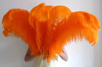 En-gros! Orange pene de strut 10buc 60-65 cm / 24-26 inch pene naturale pentru decor nunta
