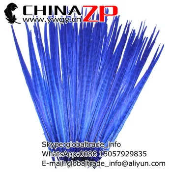 En-gros în CHINAZP Fabrica 100buc/Mărimea lotului de 20 de 22inch(50-55cm) Vopsit albastru Inchis Ringneck Coada Pene de Fazan