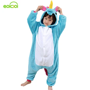 EOICIOI Pijama pentru baieti de crăciun pentru copii pijamale Albastre Unicorn Roz fete pentru Copii pijamale cald pijamale copii Pegasus onesie