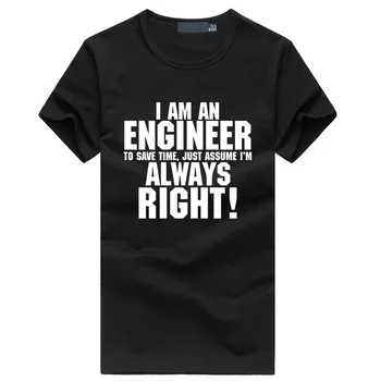 Eu sunt Inginer Economisi Timp și Asume am Mereu Dreptate Amuzant fitness tricou barbati vara hip hop negru t-shirt pentru bărbați bluze casual tricouri