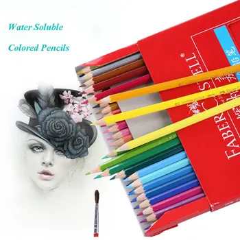 Faber-Castell 48Color Solubil în Apă, Creioane colorate Set pentru Artist Schiță de Desen, Acuarelă, Creion pentru Copii Vopsea de Desen