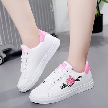 Femei de moda Pantofi Mici, Albe, Pantofi de sex Feminin coreeană Versiunea de Wild Summer Respirabil de sex Feminin Pantofi Casual Dantela-Up Pantofi Flats