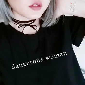 Femeie periculoasă ariana grande feministe feminismul fata de putere tumblr tricou hipster, grunge instagram estetice tricou