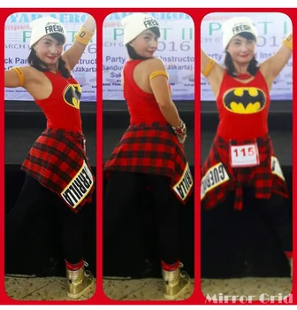 Femeile adulte practică personalizate epocă Carouri mozaic Costume de Camuflaj de dans Hip-hop faux două bucăți legging