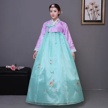 Femeile Coreene Etnice Costume Brodate Tradițională Coreeană Hanbok Rochie Dae Jang Geum Dans Costum Lady Național De Îmbrăcăminte 89