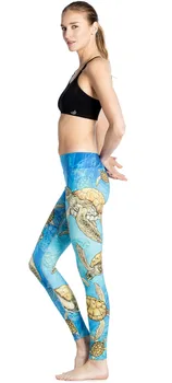 Femeile Țestoasă Model Exercițiu Jambiere Uscare Rapidă Lungime De Glezna Energie Pantaloni Pantaloni Ropa Mujer