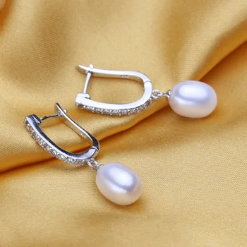 FENASY Bijuterii Perla cercei, naturale, Etnice Pearl cercei pentru femei, cadouri pentru Femei de moda cercei lungi cu cutie