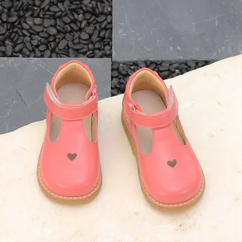 Fete din Piele Pantofi Mary Jane Stil de Primăvară Copii Mocasini cu Inima Fată Pantofi Roz de Printesa Apartamente Maro Negru Dimensiune 21-30