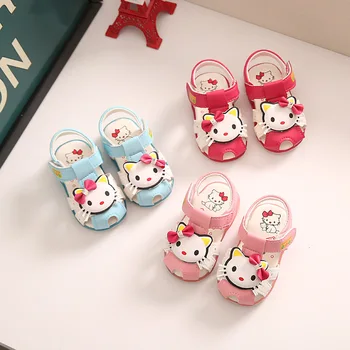 Fetita Sandale de Vara pentru Copii Desene animate Hello Kitty Sandale Pentru 1-2T Fete Copil Nou-născut Infantil Copilul Plaja CONDUS de Santal
