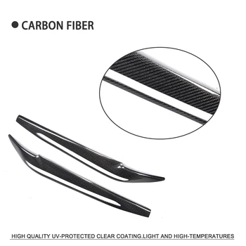 Fibra de Carbon Faruri Pleoape Far Sprancene Acoperă Ornamente Autocolante Pentru BMW X6 F16 2016 2 BUC/set Styling Auto