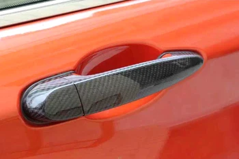 Fibra de Carbon Partea de Mânerul Ușii se Acoperă Cu LED Gaura Garnitura pentru BMW F25 X3 4Door 2011-