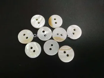 FIERBINTE! 200 buc/lot 11.5 mm naturale mama Alb de perla shell buton cu 2 găuri cămașă buton de Cusut Nasturi Scrapbook2017010301
